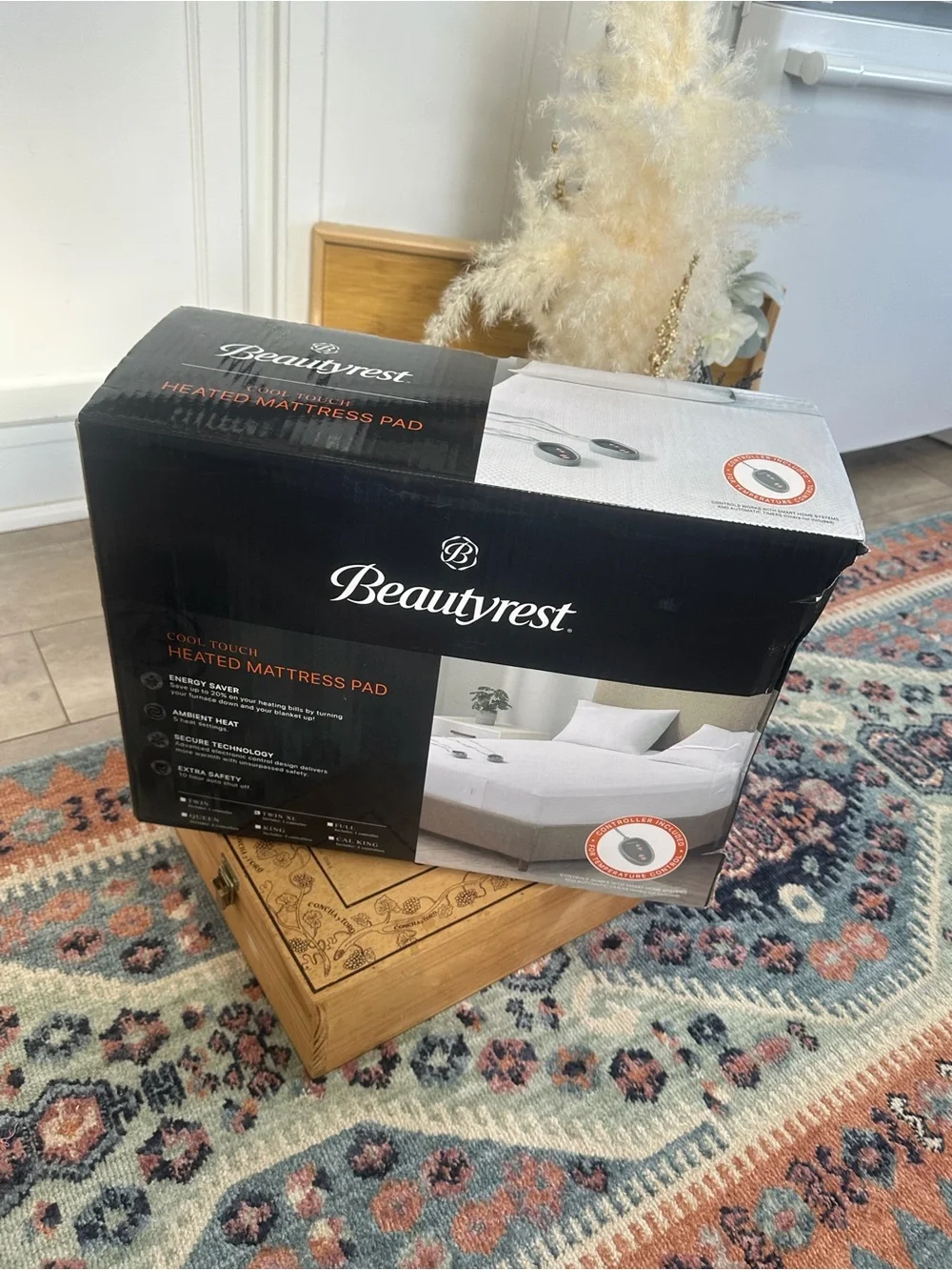 New Beauty Rest Cool Touch Heated Mattress Pad Size Twin XL New in Box